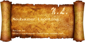 Neuhauser Leontina névjegykártya